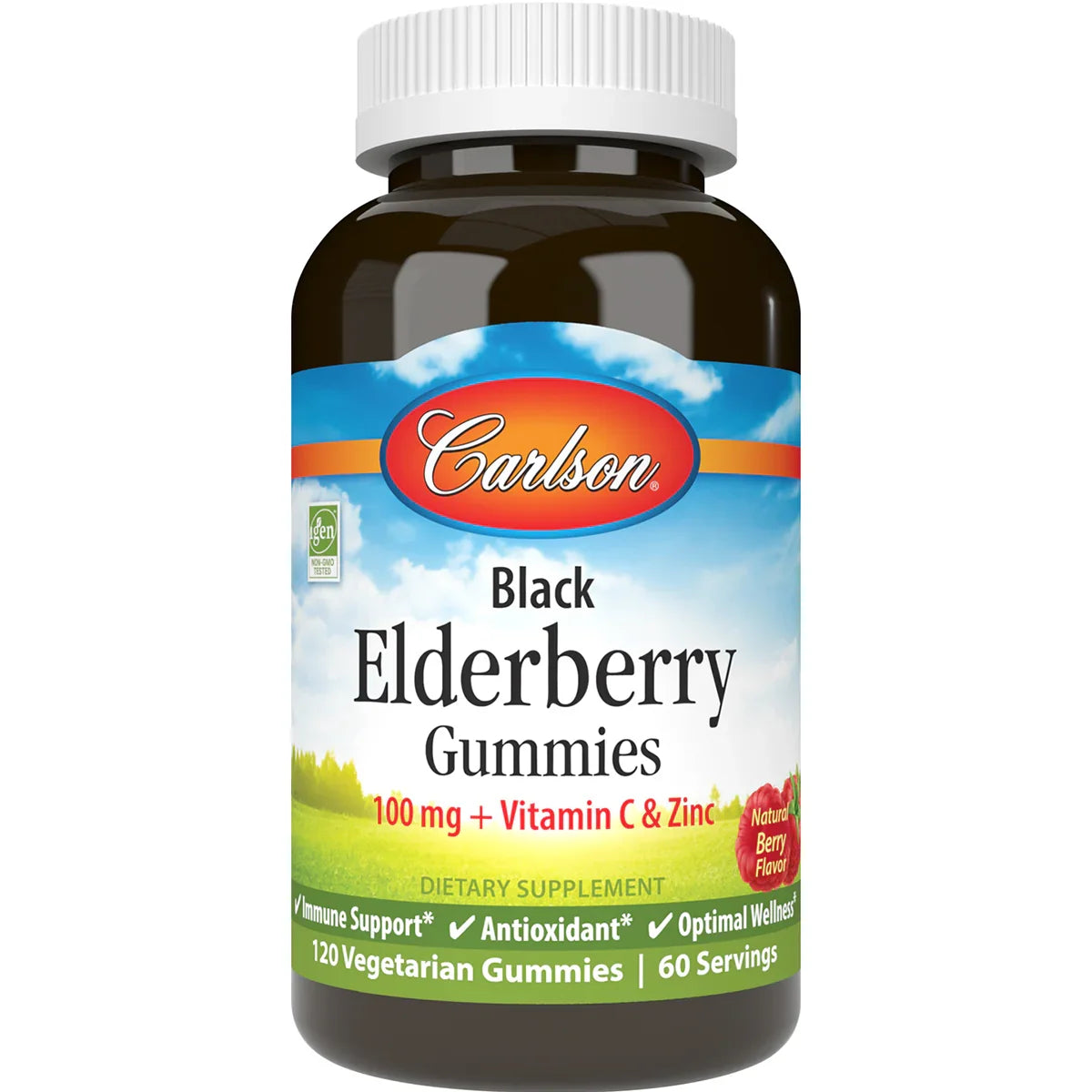 Black Elderberry Gummies + Vitamin C & Zinc - Berry