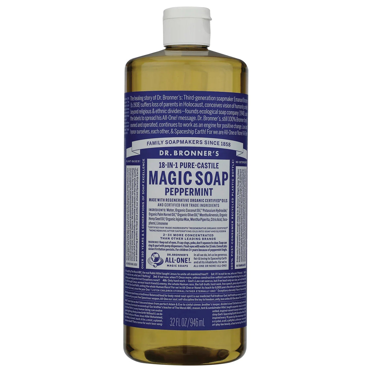 18-in-1 Pure-Castile Magic Soap - Peppermint