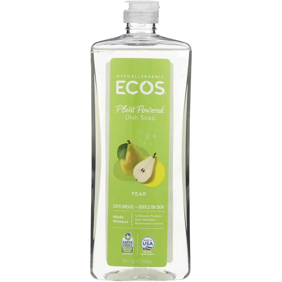 Hypoallerginic ECOS Plant Powered Dish Soap - Pear