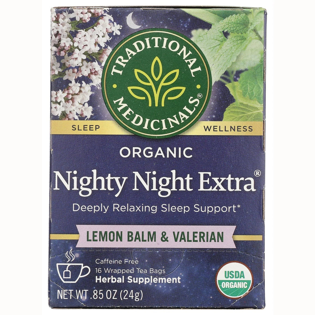 Organic Nighty Night Tea - Lemon Balm & Valerian