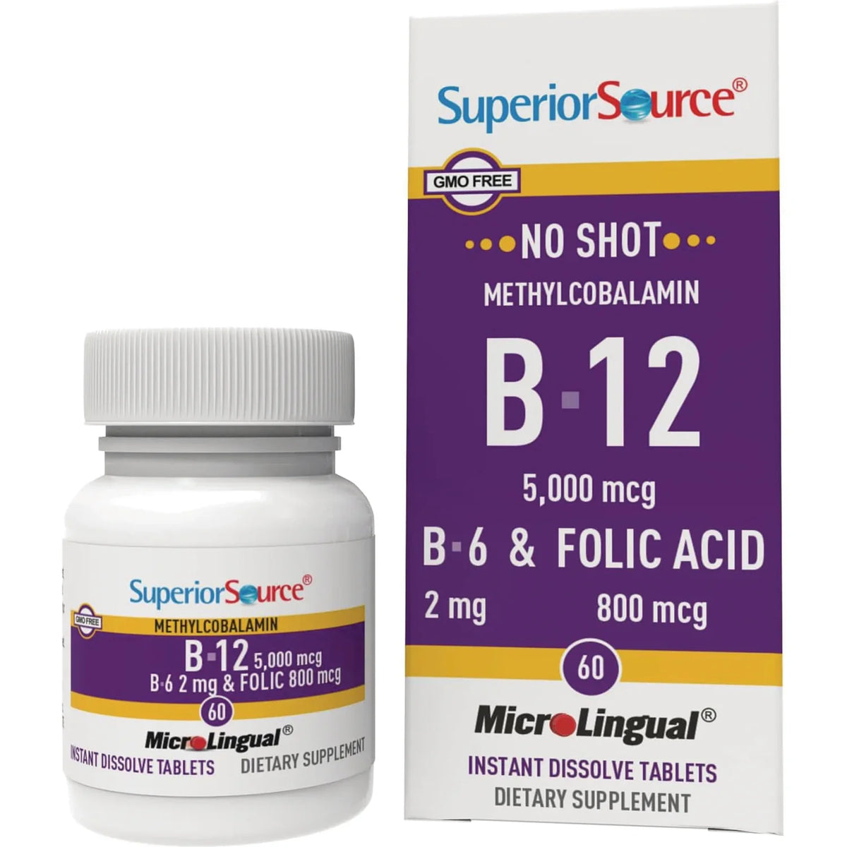 B-12 Methylcobalamin with B-6 & Folic Acid