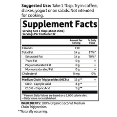 Dr. Formulated Brain Health Organic Coconut MCT Oil - Unflavored