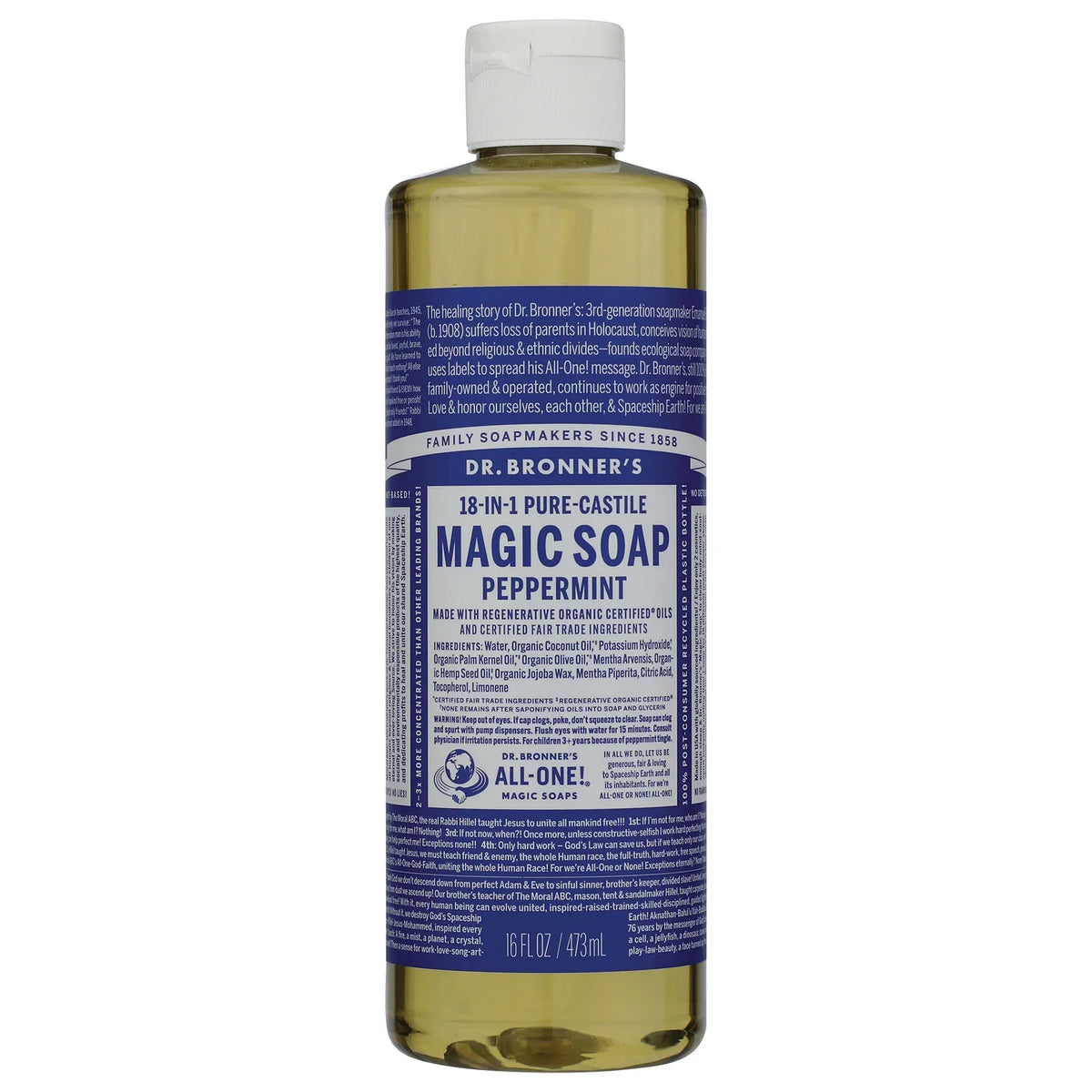 18-in-1 Pure-Castile Magic Soap - Peppermint